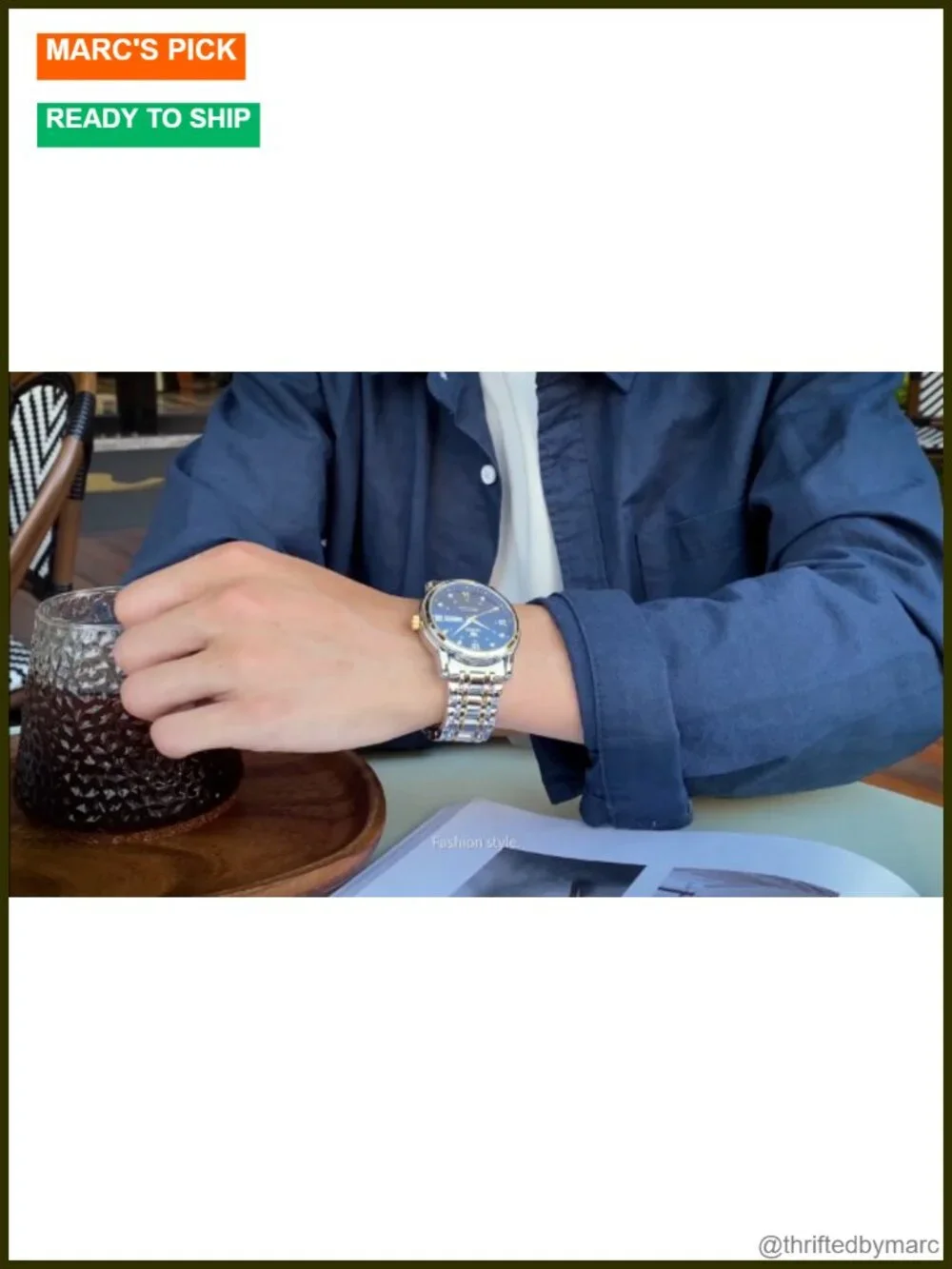 Classic Business Dress Analog Quartz Stainless Steel Waterproof Luminous Date